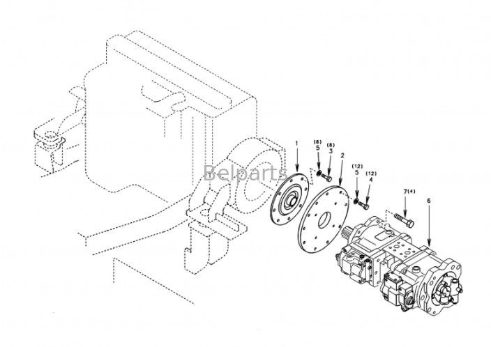 Belparts 掘削機ボルボ 360 ec360 ec210blc ec460 掘削機油圧メインポンプ assy SA 7220-00700