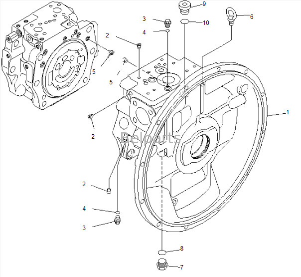 掘削機 メインポンプ PC300-8 コマツー向け 液圧 メインポンプ 708-2G-00700 708-2G-00150