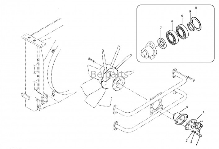 ベルパーツ 水力掘削機部品 EC700C EC750D ECR235C ECR305C FC2121C PL3005Dピストンファンモーター VOE 14531612