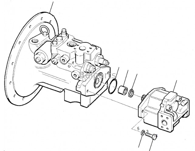 エグババター 水力ポンプ PC75-1 PC75R-2 メインポンプ 708-1W-01310 コマツー用