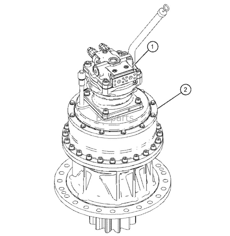 CA390F スウィングギアボックス 3789545 4512796 451-2796 CAT 390F 掘削機用部品
