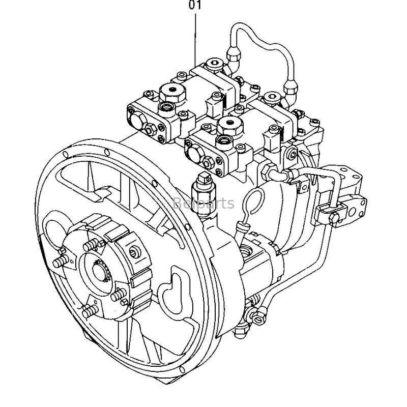 EX200-5 EX210-5 EX220-5 EX230-5 ヒタチ掘削機用スペアパーツ用のメイン水力ポンプ 9150726 9152668 9151945 9155142 HPV0102 HPV102 軸活塞ポンプ