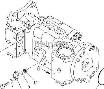 PC1600-1 PC1600SP-1 KOMATSU エグババター用パーツ用のメイン水力ポンプ 708-25-03011 708-25-03010 708-25-02051 708-25-02050 ピストンポンプ付属装置