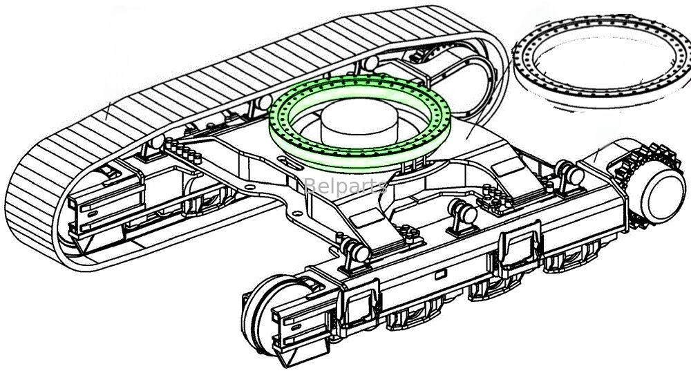 U48-4 クボタ・エグババター用スペアパーツのスウィングラーイング RD451-19110 スウィングサークル・スウィングリング