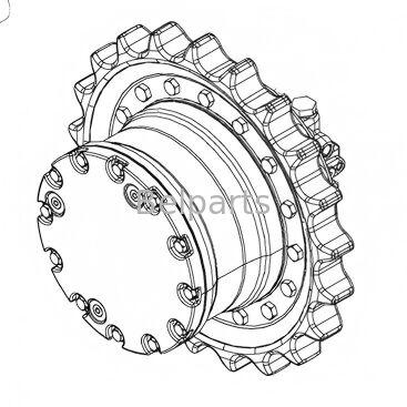 John Deere 15 ファイナル ドライブ ミニ ショベル パーツ AT111860 AT111858 トラベル モーター減速機