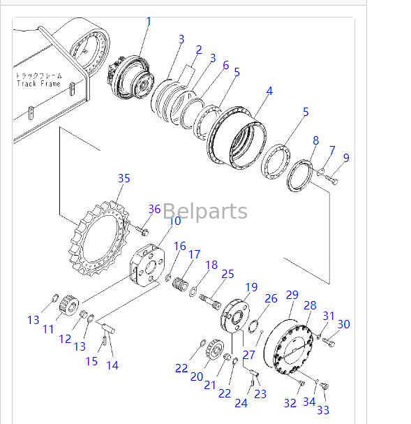 208-27-00411 208-27-00421 ファイナルドライブ KOMATSU PC390LC-10 PC400-7 PC400LC-7 PC450-7 PC450LC-7 PC450-8 PC450LC-8 掘削機トラベルトラックモーター減速付き