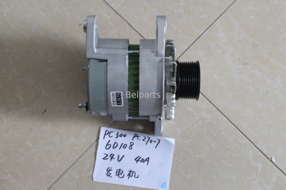 Belpartsの掘削機の部品PC300-6 PC270-7 PC300-5 PC300-7エンジンの交流発電機6D108 600-821-6160の0-33000-6511発電機